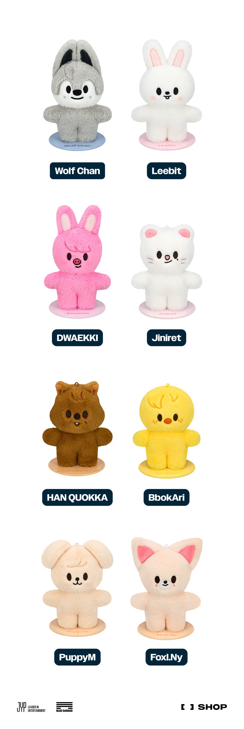 Stray Kids SKZOO 8体セット Juego De Muñecos De 8piezas Peluche Skzoo Stray Kids 20cm